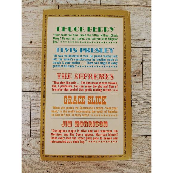 Richard Goldstein’s The Poetry Of Rock Lyrics Bantam 1976 PB 12th Printing - Picture 9 of 14